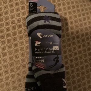 Lorpen women’s 2 pack ski socks purple size small nwt